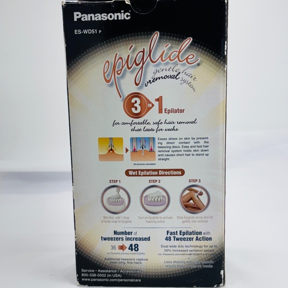 Panasonic ES-WD51-P Ladies Wet/Dry Epiglide Razor ~ Unused In Original Box - Picture 8 of 15